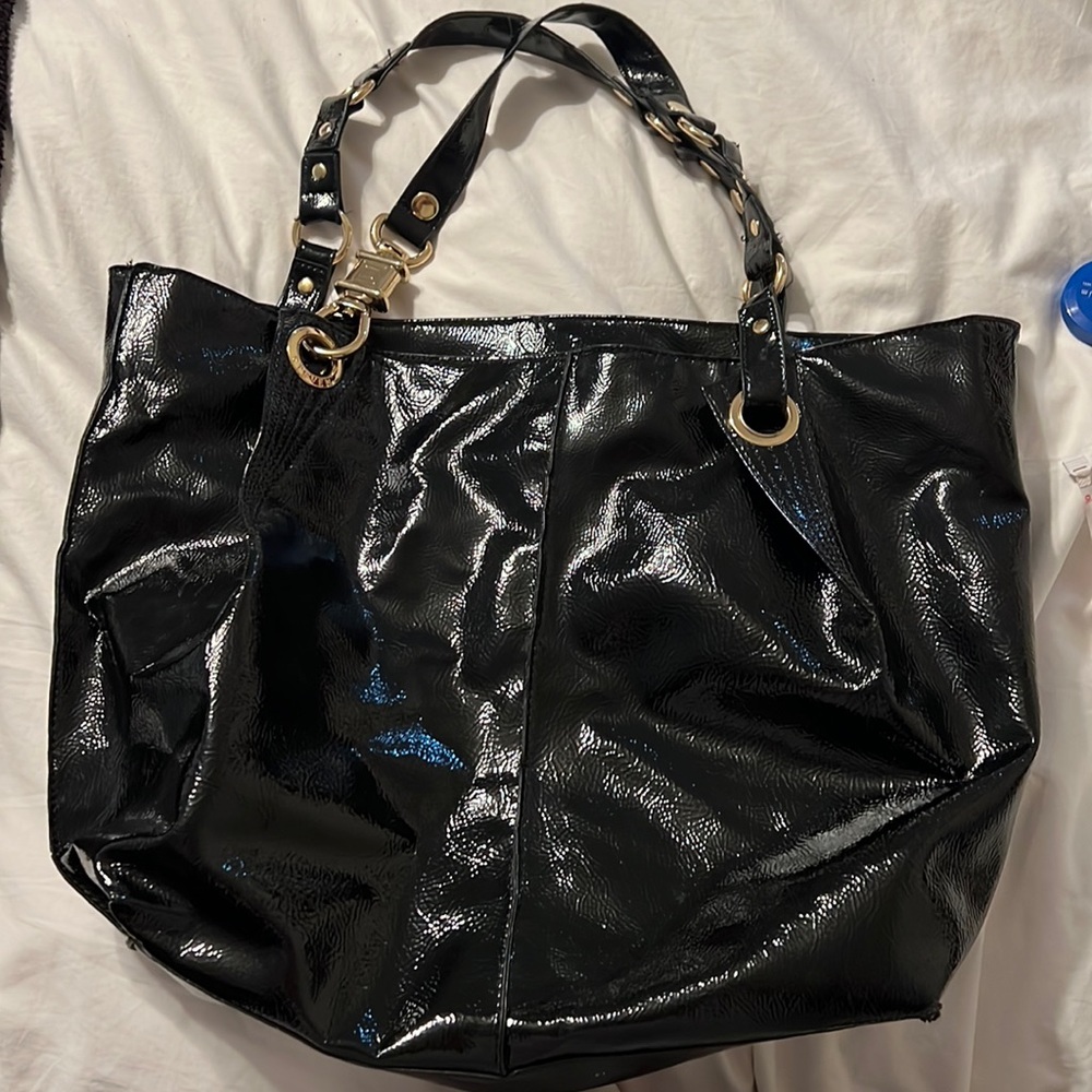 Steve Madden patent leather carryall